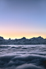 Obraz premium Morning sky above the clouds