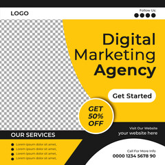 Digital Marketing Social Media Post Template | Social Media Post Design for Digital Marketing Agency |Facebook Instagram post design	