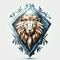Obraz premium Lion emblem isolated on white background