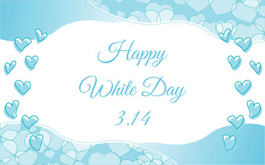 ホワイトデーロゴ　手描きのハートのアレンジ