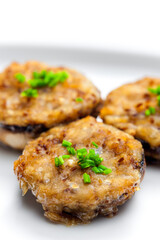 still life of grilled filled champignons