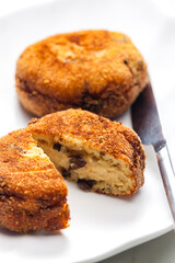 cauliflower and potato burgers with mushrooms