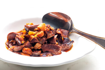 still life of  venison stew