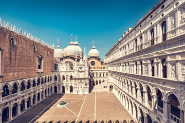 Palazzo Ducale or Doge's Palace and Basilica San Marco in Venice, Italy