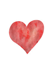 Digital illustrated heart with stone structure in different types of red, isolated on transparent background, PNG file,  card for valentines day , mothers day, birthday, icon, symbol 