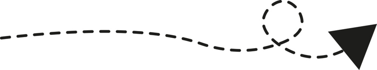 Dashed line arrow
