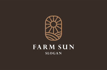 Sun and farm Premium Quality Logo