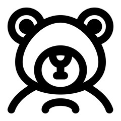 Bear Line Style Icon  vector design and illustration template