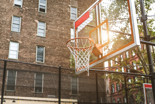 Basketball court in New York, USA