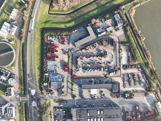 Waste collection center, recycling center processing and separation of waste streams, reuse of...
