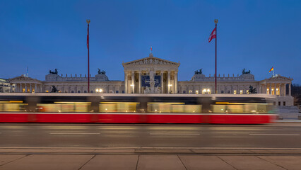 Fototapeta na wymiar Le parlement à Vienne