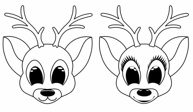 2,400+ Reindeer Face Silhouettes Stock Illustrations, Royalty-Free Vector  Graphics & Clip Art - iStock