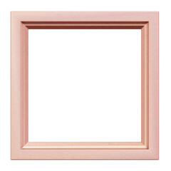 Square Rose Gold Frame 3D Render