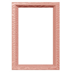 Rectangular Gold Frame 3D Render