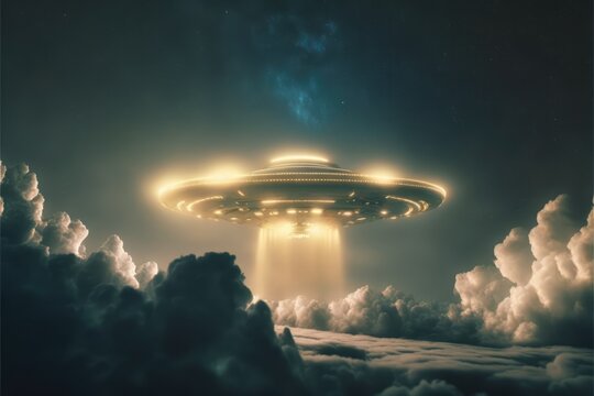 ufo in the sky made with generative ai