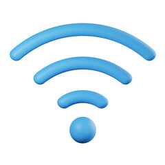 Wifi 3D Illustration. Wifi 3D Icon.