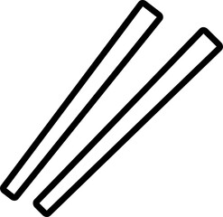 お箸のシンプルなピクトグラム