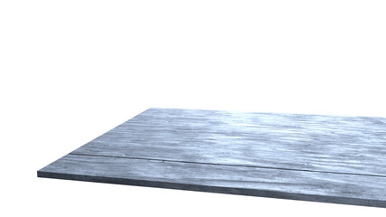 Empty wooden texture board or table top view isolated background