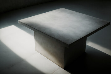 Empty minimal table. Generative AI.