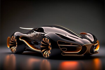Luxury sports car showroom concept