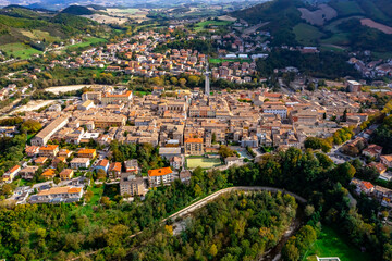 Fototapeta premium Cagli in Italy Aerial View