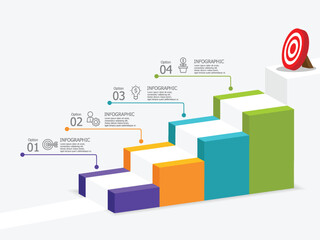 horizontal timeline infographic element report