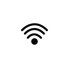 WI-FI Wireles signal indicator high/full WI-FI icon signal rounded shape. WI-FI icon Letter F wireless logo icon design template elements. WI-FI icon