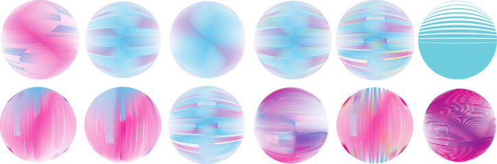 Set of spheres . Lines constructed transparent sphere .Vector  .Technology sphere Logo . Design element for posters, social media, templates, flyers, brochures . Abstract trendy transparent circles