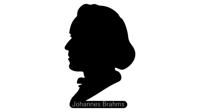Johannes Brahms silhouette