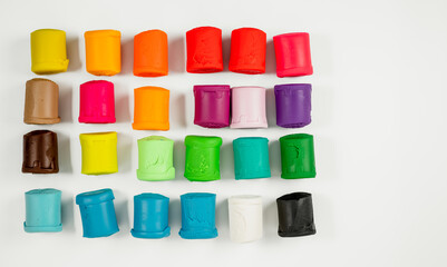 Soft modelling plasticine clay play dough material creative crafting for all ages in twenty four different colours  and shades