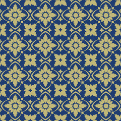 Dark blue background with beautiful gold ornament