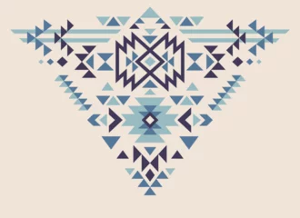 Fotobehang Aztec vector elements. Ethnic ornament. Tribal design, geometric symbols for border, frame, tattoo, logo, cards, decorative paper. Navajo motifs. © Любовь Овсянникова