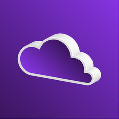 Cloud service and network line. Database and online storage. Cloud Computing, Cloud storage.