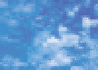 realistic vector image of summer blue bright sky with clouds