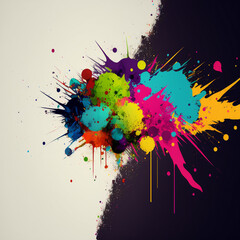 a colorful abstract art paint splatter desktop background
