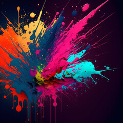 a colorful abstract art paint splatter desktop background