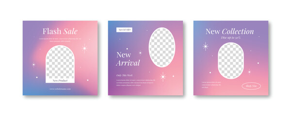Aesthetic gradient social media post sale collection