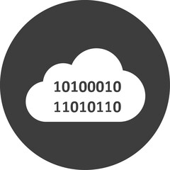 Binary, cloud coding Vector Icon Fully Editable
