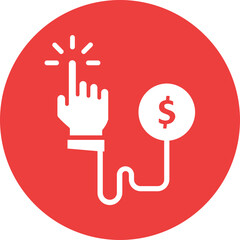 Obraz premium Business, cost per click Vector Icon which can easily modify or edit
