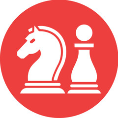 Chess knight, chess paws Vector Icon which can easily modify or edit

