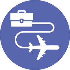 Airplane, business tour Vector Icon which can easily modify or edit

