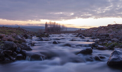 A view of a stream in Diyarbakir Karacadag