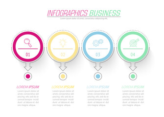 Infographics. Visualization of business data, projects, trainings, development plans and strategies. Pictograms of processes
