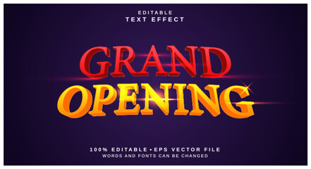 Editable text style effect - Grand Opening text style theme.