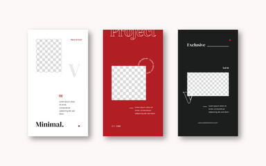 Minimalism social media story collection