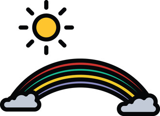 Rainbow Vector Icon
