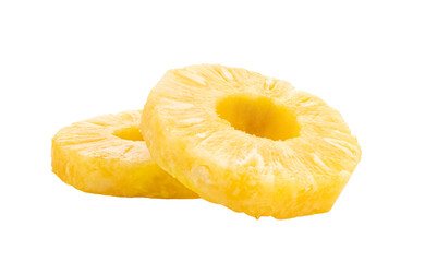 Sliced pineapple on transparent png