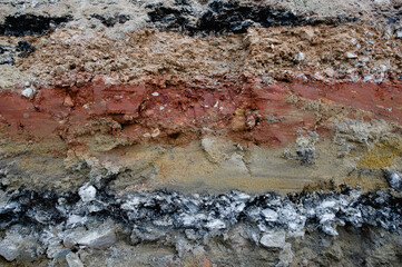 Red earth red lateritic soil represent the surface background and texture concept related nature idea
