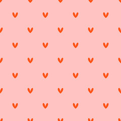 Vector seamless pattern retro 70s hippie psychedelic groove elements background with colorful heart in vintage style illustration with positive symbols for wallpaper fabric textiles vector