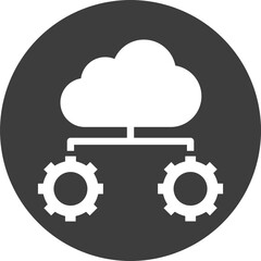 Cloud computing, cloud data Vector Icon

